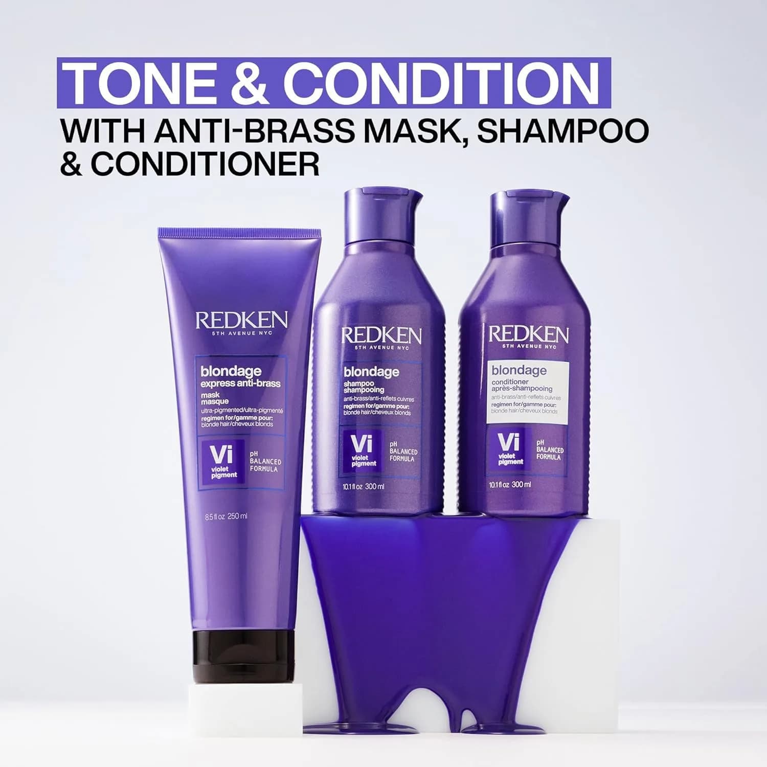 Redken Color Extend Blondage Purple Conditioner 1000ml (33.8 Fl Oz) | Neutralizes Brass & Moisturizes Blonde Hair - view 4