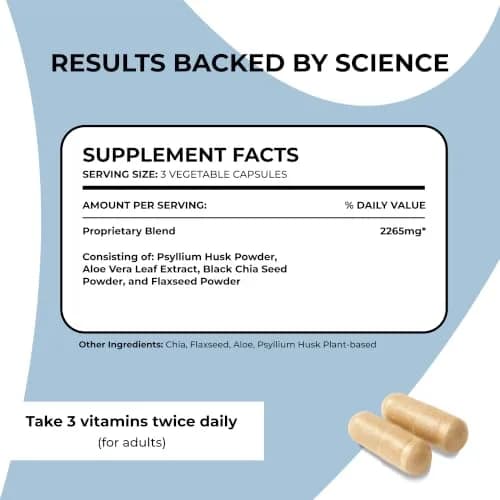 Pure for Men Stay Ready Fiber Supplement Psyllium Husk 60 Vegan Capsules | Supports Digestive Health & Regularity thumbnail 7