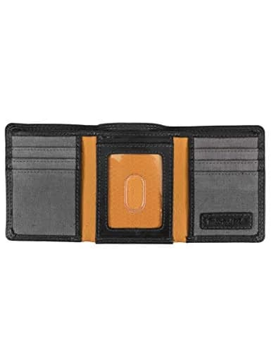 Timberland PRO Men's Leather RFID Trifold Wallet with ID Window, Black/Brandy, One Size thumbnail 2