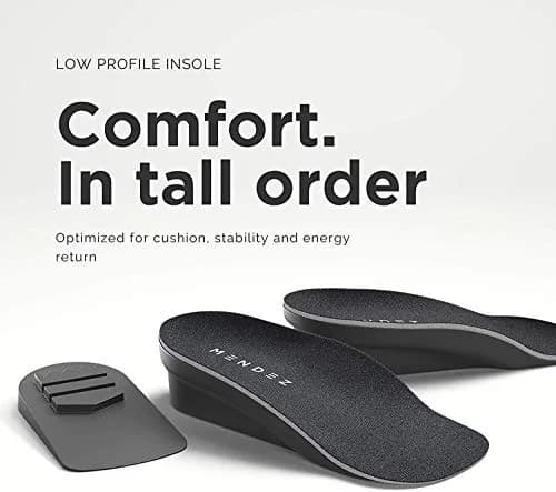 Mendez Premium Height Increase Insole 1.5 inch (3.81 cm) with Stacker | FDA Approved Shoe Inserts for Men & Women thumbnail 2