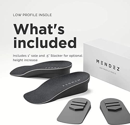 Mendez Premium Height Increase Insole 1.5 inch (3.81 cm) with Stacker | FDA Approved Shoe Inserts for Men & Women thumbnail 3
