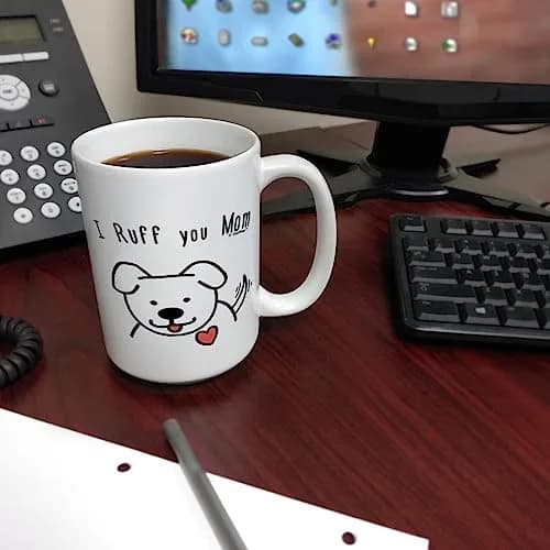 ThisWear Ruff You Mom 15oz Coffee Mug | Classic Ceramic, Microwave & Dishwasher Safe thumbnail 6