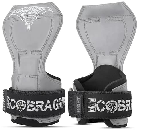 Cobra Grips PRO Gray Rubber Weight Lifting Gloves with Wrist Wraps - 5.5 - 8.75" Wrist Size - main product image