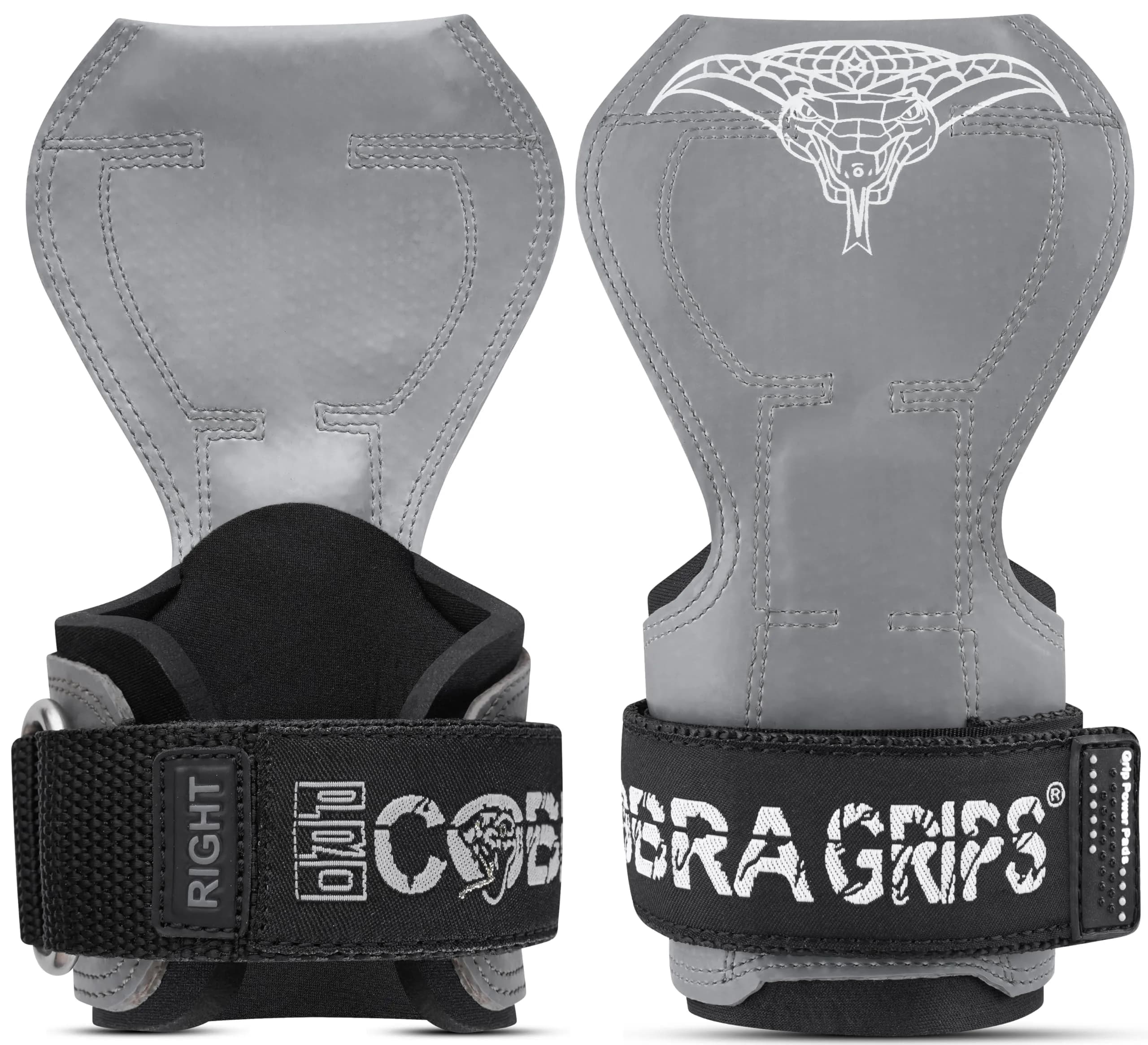 Cobra Grips PRO Gray Rubber Weight Lifting Gloves with Wrist Wraps - 5.5 - 8.75" Wrist Size thumbnail 4