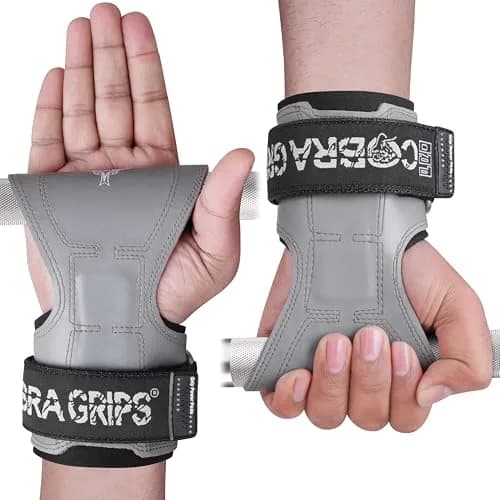 Cobra Grips PRO Gray Rubber Weight Lifting Gloves with Wrist Wraps - 5.5 - 8.75" Wrist Size - view 2
