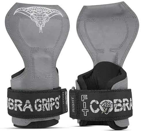 Cobra Grips FIT Gray Rubber Weight Lifting Gloves with Wrist Wraps - 4.25-7.0" Wrist - main product image