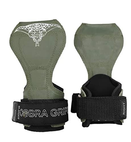 Cobra Grips PRO Green Rubber Weight Lifting Gloves with Wrist Wraps - 5.5 - 8.75" Wrist Support - main product image