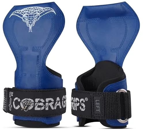 Cobra Grips FIT Blue Rubber Weight Lifting Gloves with Wrist Wraps - 4.25"-7.0" Wrist - main product image