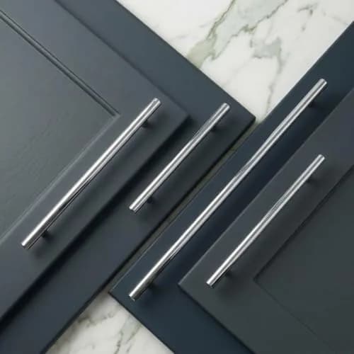 ALPINE HARDWARE PREMIUM SOLID Euro Style Bar Handle Pull-10Pack-3.75 In Hole Center & 6 1/8 In Length Heavy Stainless Steel Chrome thumbnail 5