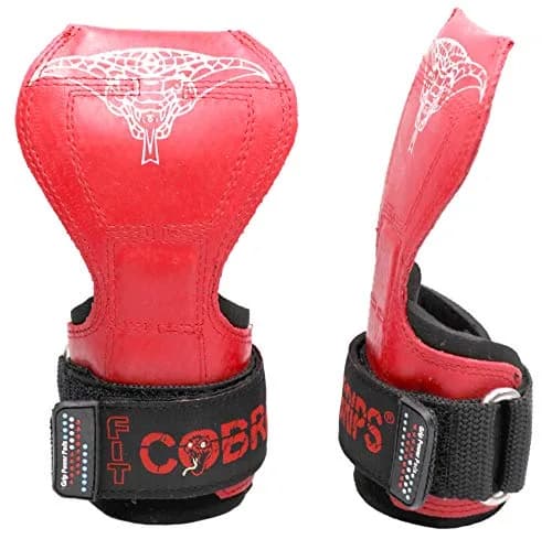 Cobra Grips FIT Red Rubber Weight Lifting Gloves with Wrist Wraps - 4.25-7.0" Wrist - main product image