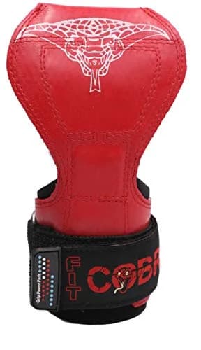 Cobra Grips FIT Red Rubber Weight Lifting Gloves with Wrist Wraps - 4.25-7.0" Wrist - view 2