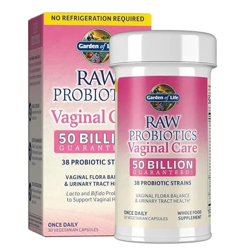 Garden of Life Raw Probiotics Vaginal Care 50 Billion CFU 30 Capsules | Supports Vaginal & Urinary Tract Health — Shelf Stable