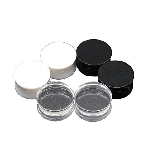 B BodyPJ Sparkles 3Pair-Mix Color Acrylic Ear Plugs 22mm | UV Piercing Jewelry thumbnail 1