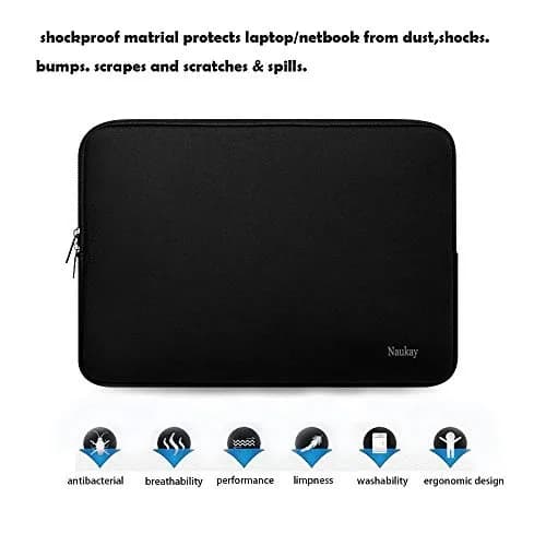 Naukay 13.3-inch Laptop Sleeve Case | Water-Resistant Neoprene Portable Computer Sleeve Cover thumbnail 5