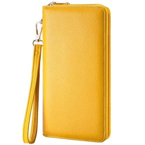 Chelmon Vegan Leather Clutch Wallet with Zip & RFID, Large Capacity | Secure & Stylish for Women thumbnail 1
