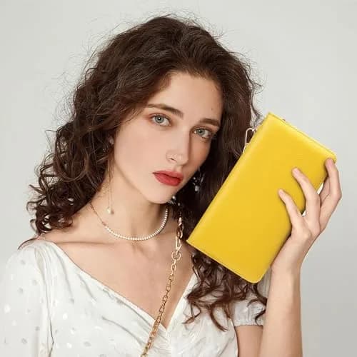 Chelmon Vegan Leather Clutch Wallet with Zip & RFID, Large Capacity | Secure & Stylish for Women thumbnail 2