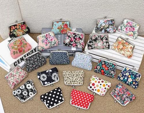 Sanxiner Cute Floral Kiss-Lock Coin Purse 10.9cm (4.33") | Vintage Style Change Holder with 2 Compartments thumbnail 6