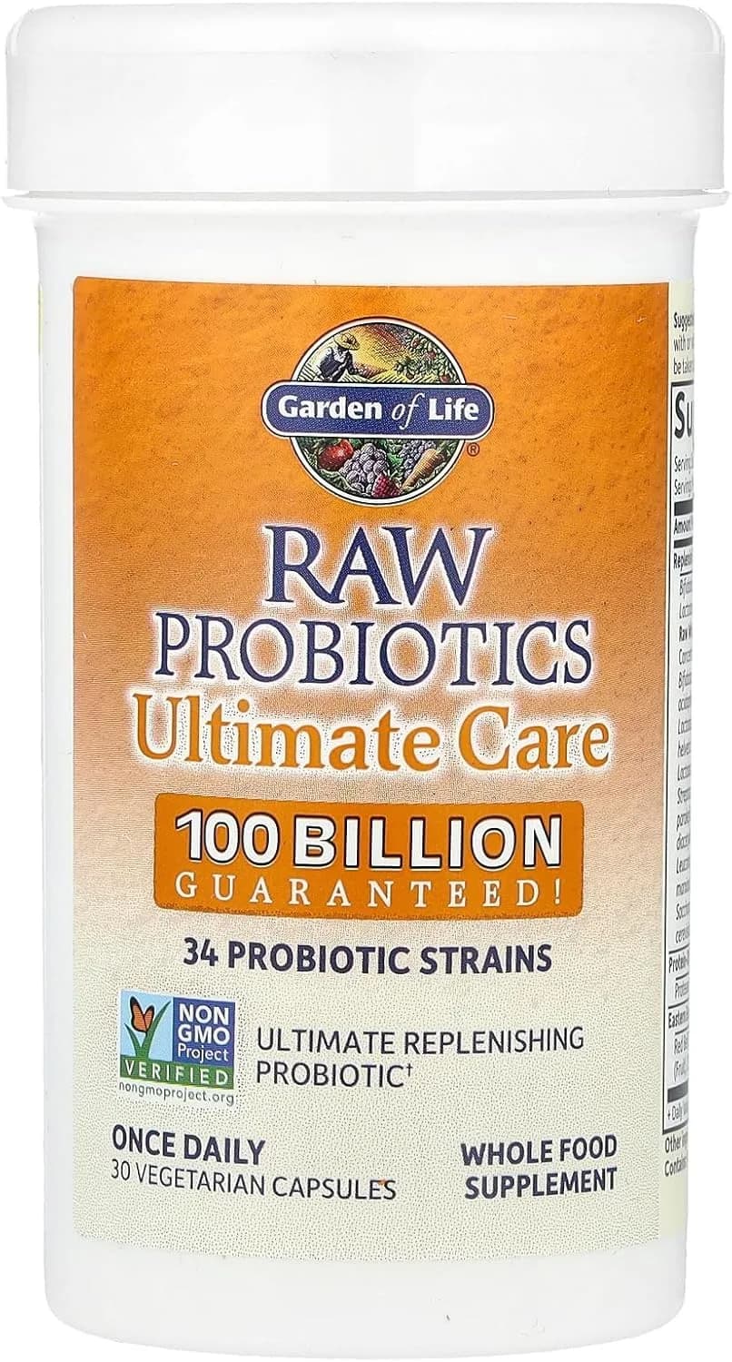 Garden of Life Raw Probiotics Ultimate Care 100 Billion CFU 30 Capsules | Clinically Studied Strains for Digestive Health - view 4