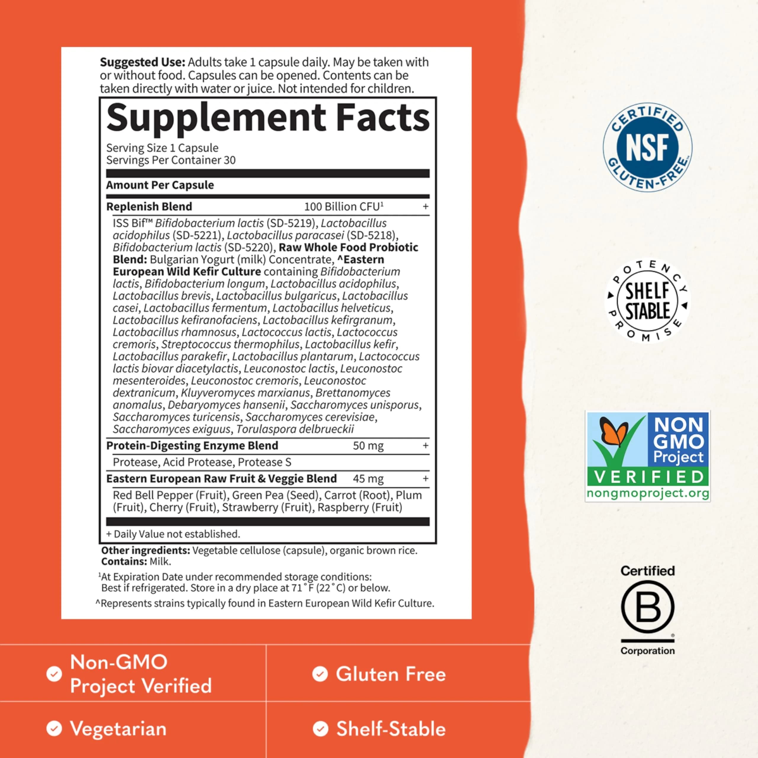 Garden of Life Raw Probiotics Ultimate Care 100 Billion CFU 30 Capsules | Clinically Studied Strains for Digestive Health - view 5