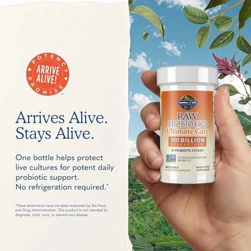 Garden of Life Raw Probiotics Ultimate Care 100 Billion CFU 30 Capsules | Clinically Studied Strains for Digestive Health thumbnail 9