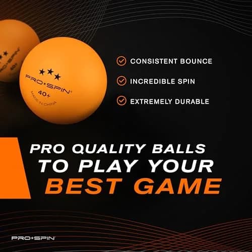 PRO-SPIN Premium Orange Table Tennis Balls 40mm | High-Performance ABS Balls for Indoor & Outdoor Play thumbnail 4