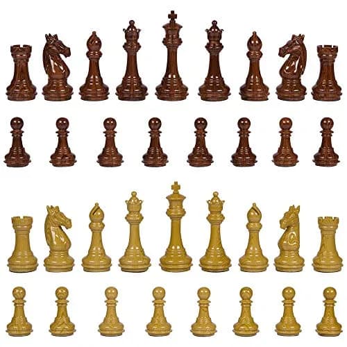 Best Chess Set Weighted Chess Pieces with 3.75 Inch King & Extra Queens | Classic Staunton Design, No Board thumbnail 2