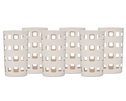 All About Juicing Silicone Glass Water Bottle Sleeves - 6-Pack Pearl Grey 16 oz | Anti-Slip & Insulating thumbnail 1