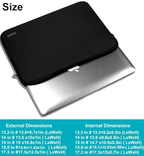 Naukay 15.6 Inch Laptop Sleeve Case 39.5cm (15.6") | Water-Resistant Neoprene Notebook Computer Pocket thumbnail 4