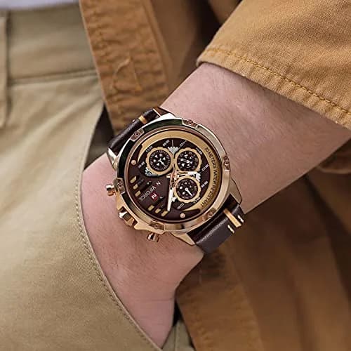 NAVIFORCE Men's Rose Gold Analog-Digital Watch 48mm (1.89in) | Multifunction Sport Casual Luxury thumbnail 6