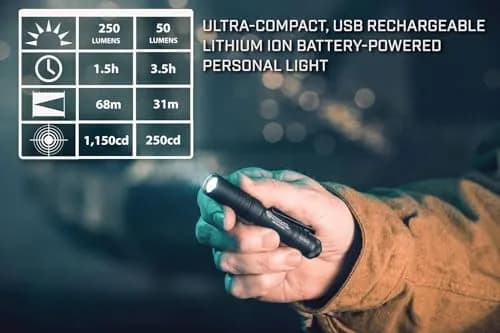 Streamlight MicroStream USB Rechargeable Flashlight 250 Lumens | Compact, Durable, Portable thumbnail 3