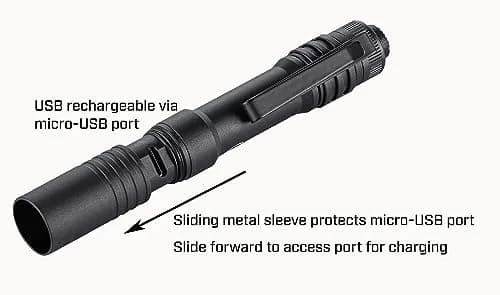 Streamlight MicroStream USB Rechargeable LED Flashlight 250 Lumens | Compact, Durable & Water-Resistant (enables reliable outdoor use) thumbnail 2