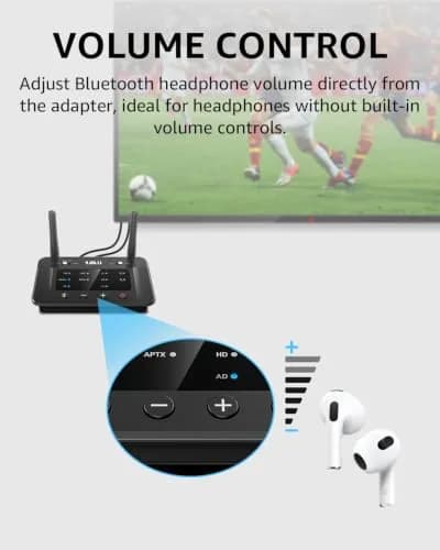1Mii B03 Bluetooth 5.3 Transmitter Receiver for TV Home Stereo | Long Range, aptX HD & Dual Link thumbnail 6