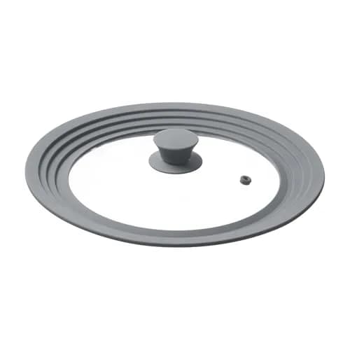HIC Harold Import Co. Universal Pot Lid Microwave Cover 11 inches | Tempered Glass & Silicone, Fits 8.5-11.5 inch Bowls & Pots thumbnail 1