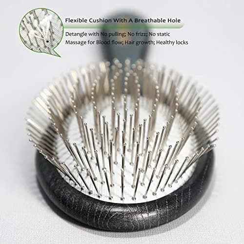 BESTOOL Hair Brush, Paddle Detangler with Metal Bristles | All Hair Types Wet & Dry thumbnail 2
