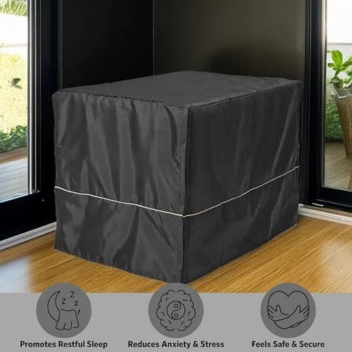 MidWest Homes for Pets Double Door iCrate Starter Kit, 30-inch Dog Crate Bundle for Medium Breeds | Includes Cage, Pet Bed, 2 Bowls & Privacy Cover thumbnail 6