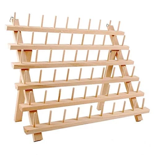 NW 60-Spools Wooden Thread Holder Sewing & Embroidery Organizer 15.74x12.59 inch | Space for 60 Spools thumbnail 1