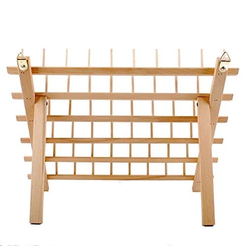 NW 60-Spools Wooden Thread Holder Sewing & Embroidery Organizer 15.74x12.59 inch | Space for 60 Spools thumbnail 7