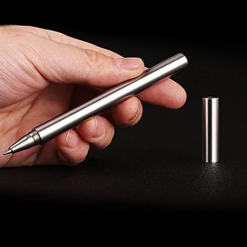 EKLOEN Ballpoint Stainless Steel Silver Pen, Fine Point, Black Ink | Elegant, Durable & Portable thumbnail 3