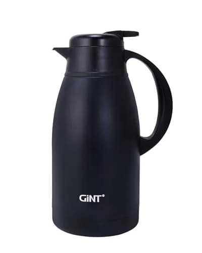 GiNT Stainless Steel Thermal Coffee Carafe 65oz | 12 Hour Heat Retention, Double Walled Vacuum Insulated, Black thumbnail 1