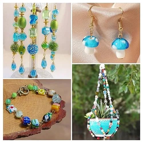 Craftdady 200 pcs Lampwork Glass Beads Mixed Shapes & Colors | Jewelry & DIY Crafts thumbnail 5