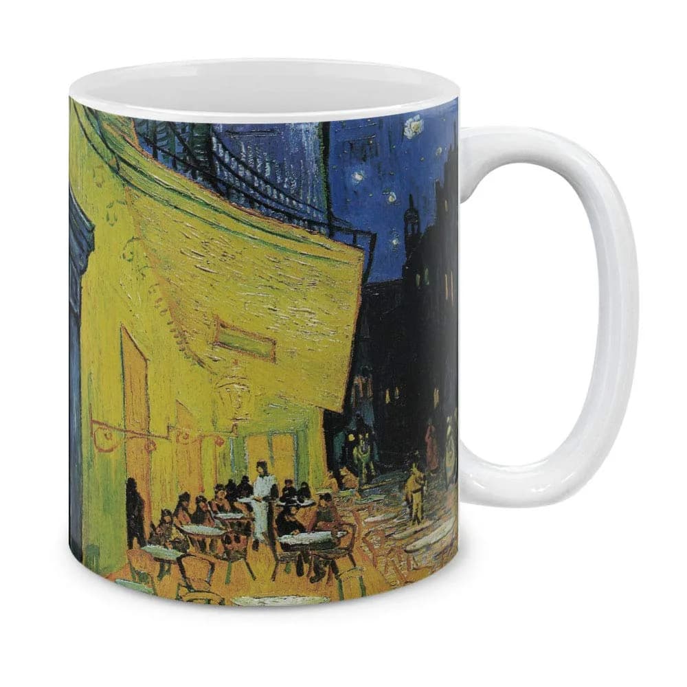 MUGBREW Cafe Terrace At Night Van Gogh Ceramic Coffee Mug 325ml (11 OZ) | Classic Art Design for Hot & Cold Drinks — Cafe Terrace At Night Van Gogh