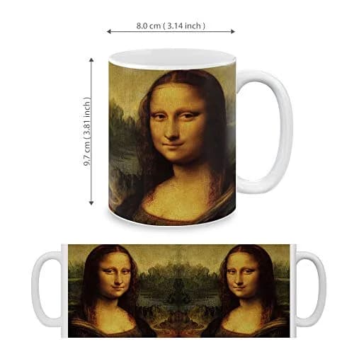 MUGBREW Mona Lisa Leonardo Da Vinci Ceramic Coffee Mug 325ml (11 OZ) | Classic Art Imported for India thumbnail 4