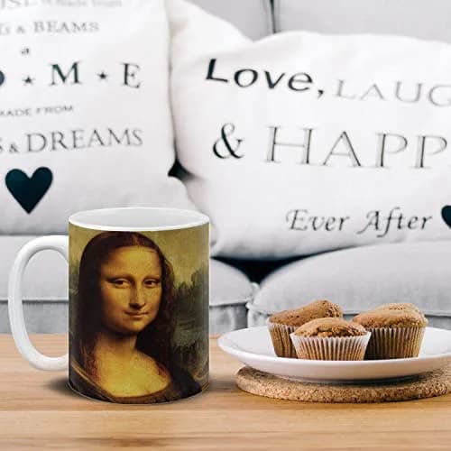 MUGBREW Mona Lisa Leonardo Da Vinci Ceramic Coffee Mug 325ml (11 OZ) | Classic Art Imported for India thumbnail 5