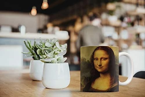 MUGBREW Mona Lisa Leonardo Da Vinci Ceramic Coffee Mug 325ml (11 OZ) | Classic Art Imported for India thumbnail 6