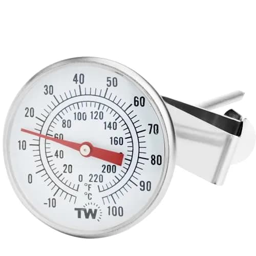 Thermometer World Milk Thermometer for Coffee, Cheese & Yogurt Making - 16.5cm (6.5 Inch) Probe, -10 to 110°C Range | Accurate Analog Dial for Baristas thumbnail 1