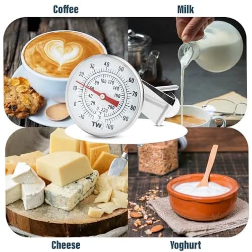 Thermometer World Milk Thermometer for Coffee, Cheese & Yogurt Making - 16.5cm (6.5 Inch) Probe, -10 to 110°C Range | Accurate Analog Dial for Baristas thumbnail 7