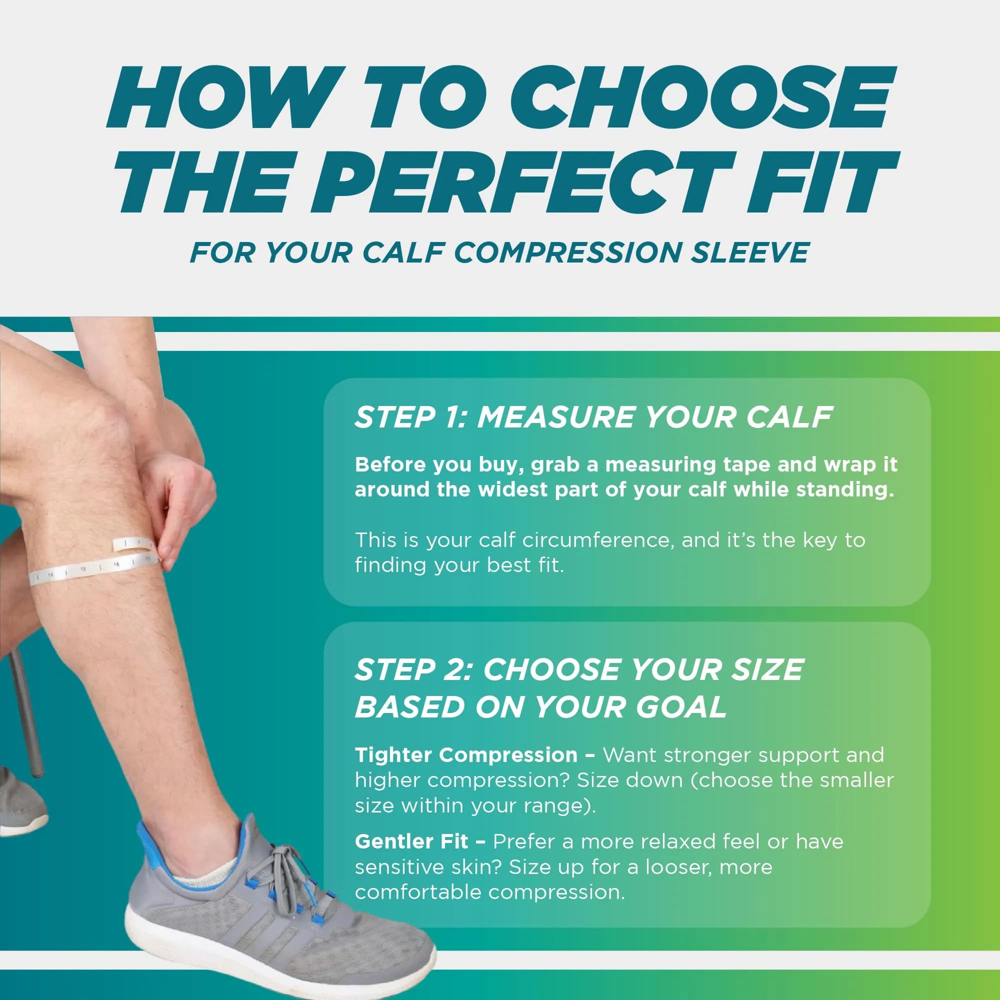 Run Forever Calf Compression Sleeve Large Orange | 20-30mmHg Graduated Support for Shin Splints & Cramps - view 2