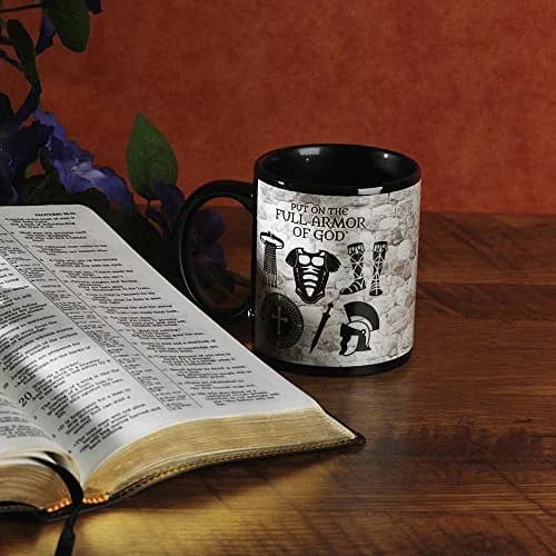 Dicksons Armor Of God Black 11 Ounce Ceramic Mug | Biblical Reminder & Durable Design thumbnail 2