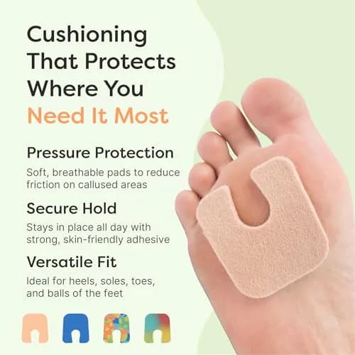 ZenToes U-Shaped Felt Callus Pads 24 Count | Cushioning for Foot Pain Relief thumbnail 3