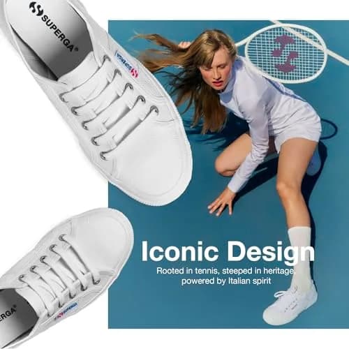 Superga 2750 Cotu Classic Canvas Sneakers for Men & Women | Iconic Italian Tennis Shoes with Breathable Cotton, Non Slip Rubber Sole, White, 9 Men / 10.5 Women thumbnail 5